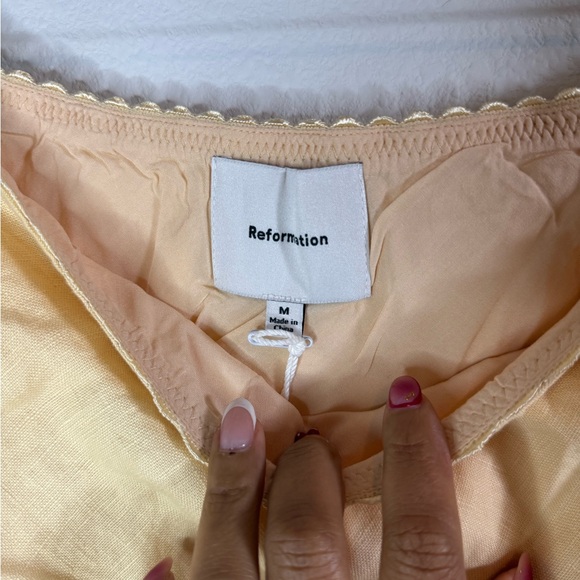 Reformation Butter Yellow Mini Skirt - Picture 3 of 3
